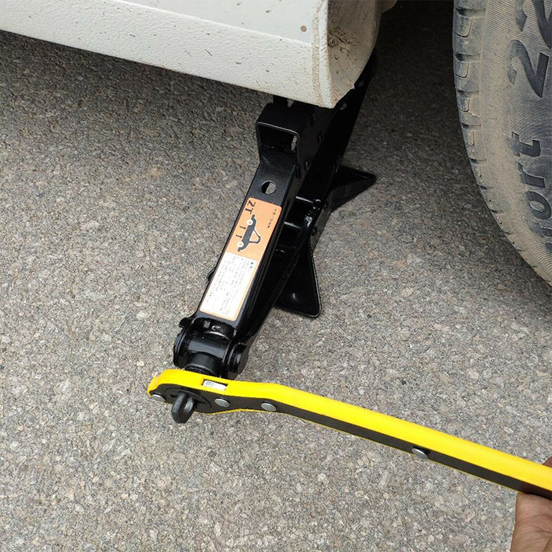 "Ergonomisk och hållbar vev för domkraft i högkolstål, rostfri design för enkel användning vid hjul- och däckbyte."