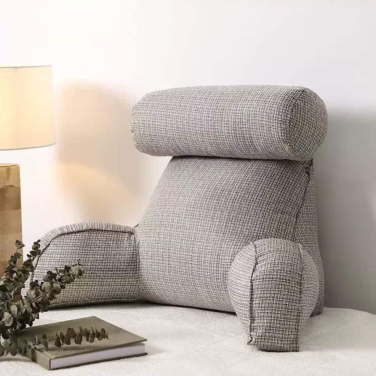 Komfortabel läskudde med ryggstöd & armstöd för sängen. Ger ergonomiskt sittstöd för långa stunder.