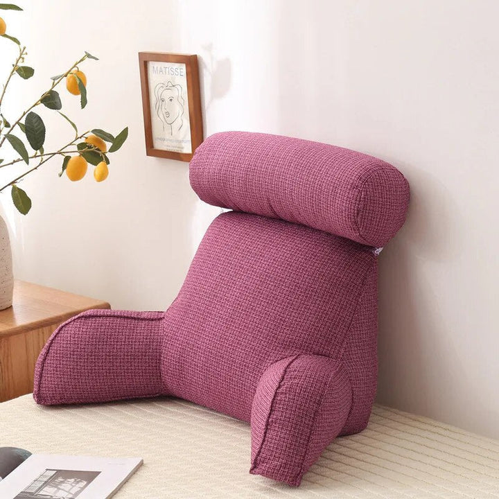 Ergonomisk säng- & soffkudde med armstöd. Ger stabil komfort & stöd för rygg och armar under avkoppling.
