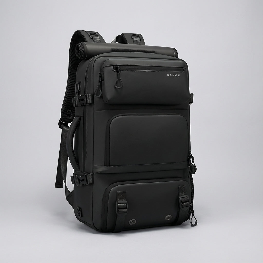 Organiserad Safebound pendlingsryggsäck med flera fack för laptop, böcker & tillbehör. Smart förvaring.
