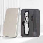 silver sned nagelklippare + glasfil (set med järnlåda)