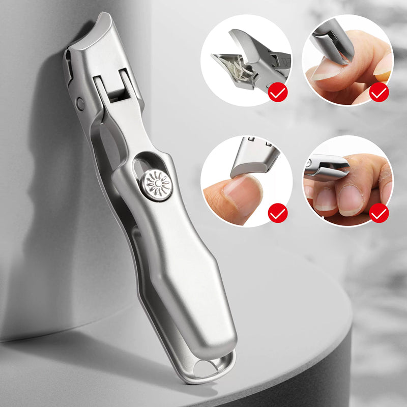 "Ergonomisk silver sned nagelklippare i rostfritt stål, stilrent och skarpt verktyg för perfekt nagelvård."