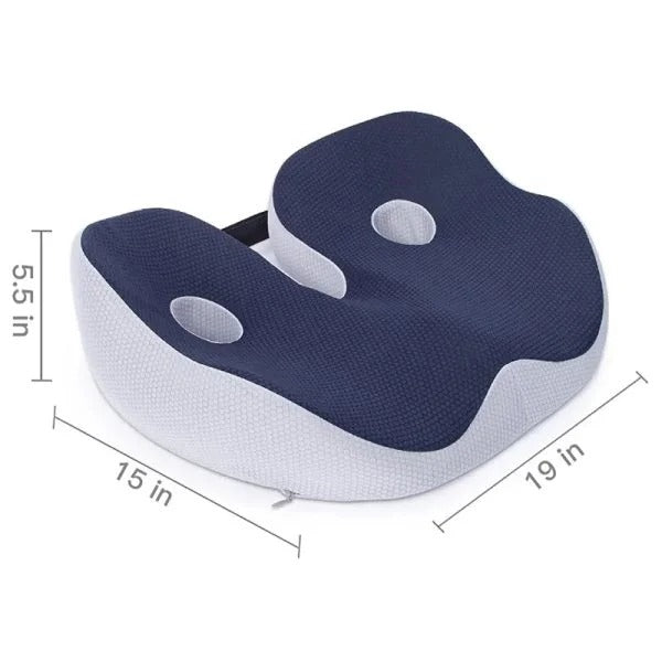 Unisex sittbenskudde med ergonomiskt minneskum, idealisk för kontorsstol, bil och hemarbete. Förbättrar hållning.