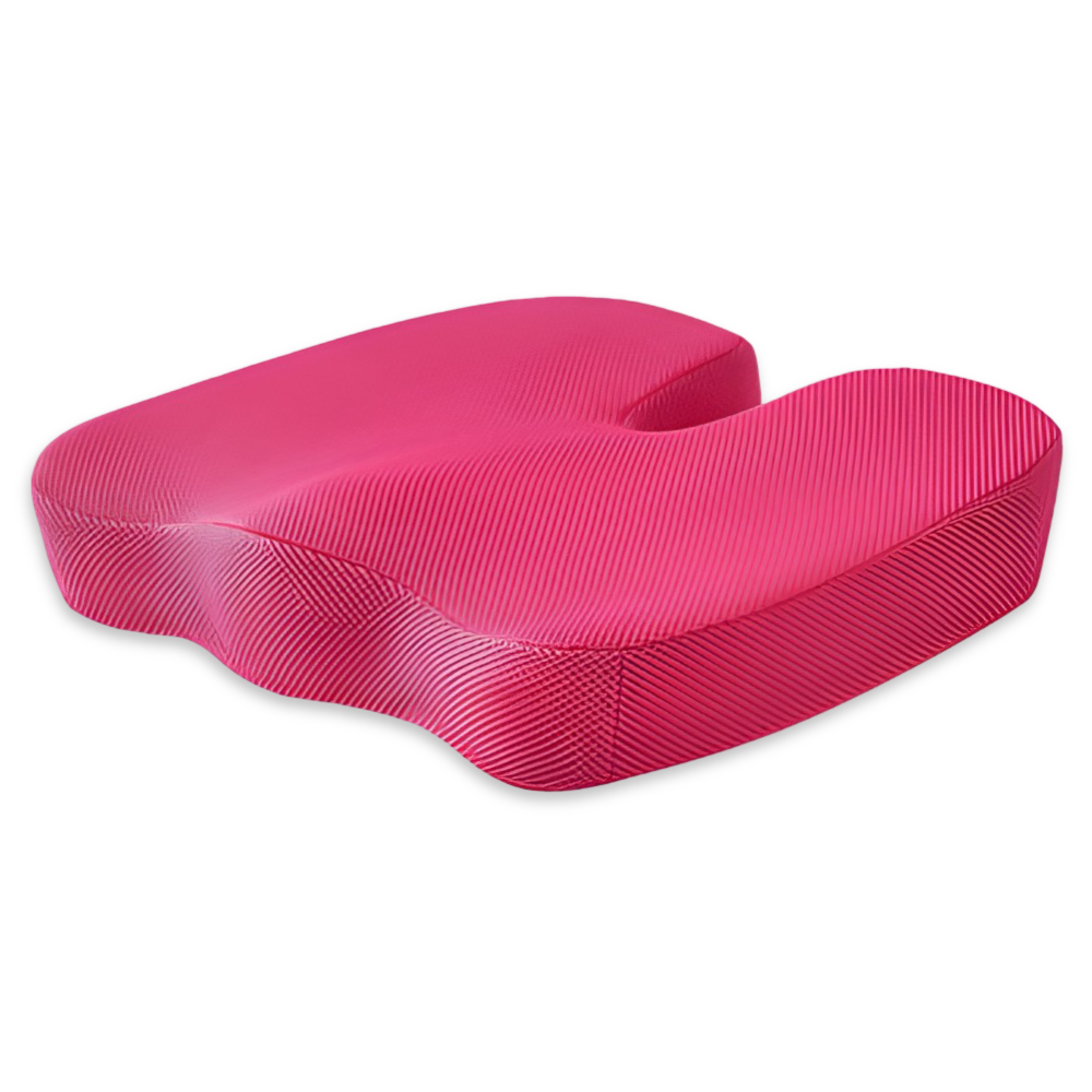 Wellness-fokuserad sittkudde, memoryskum som stödjer höfter & rygg, minskar smärta & ger ergonomisk komfort.