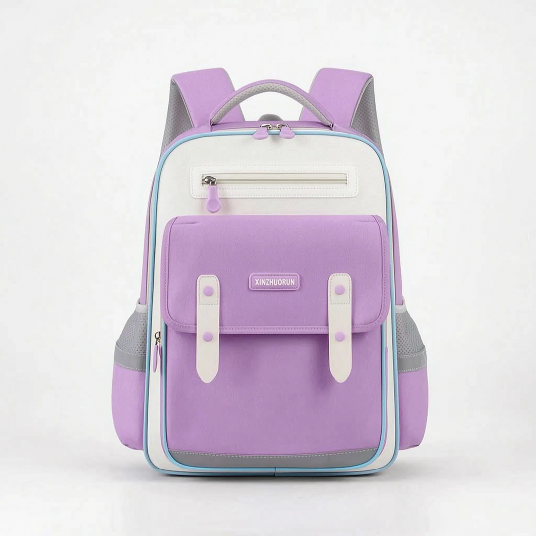 Preppy skolryggsäck för flickor och pojkar. Ergonomisk barnryggsäck med ryggstöd och reflexer för säker skolstart.