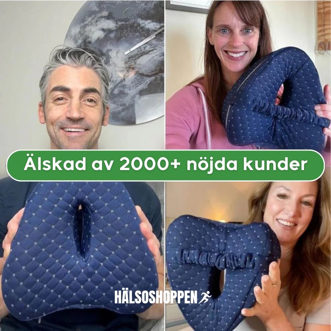 Förbättra sömnkvaliteten med denna ergonomiska knäkudde i memoryskum, optimal för rygg- & höftavlastning.