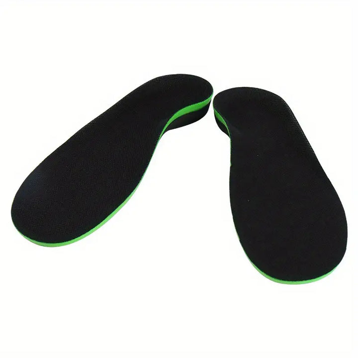 Bekväma stödsulor som ger fotvalvsstöd vid plattfot. Ergonomiska skoinlägg för sport & arbete.