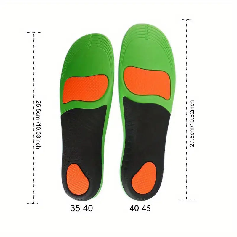 Vardagskomfort med ergonomiska stödsulor. Fotvalvsstöd & skoinlägg mot plattfot, unisex design.