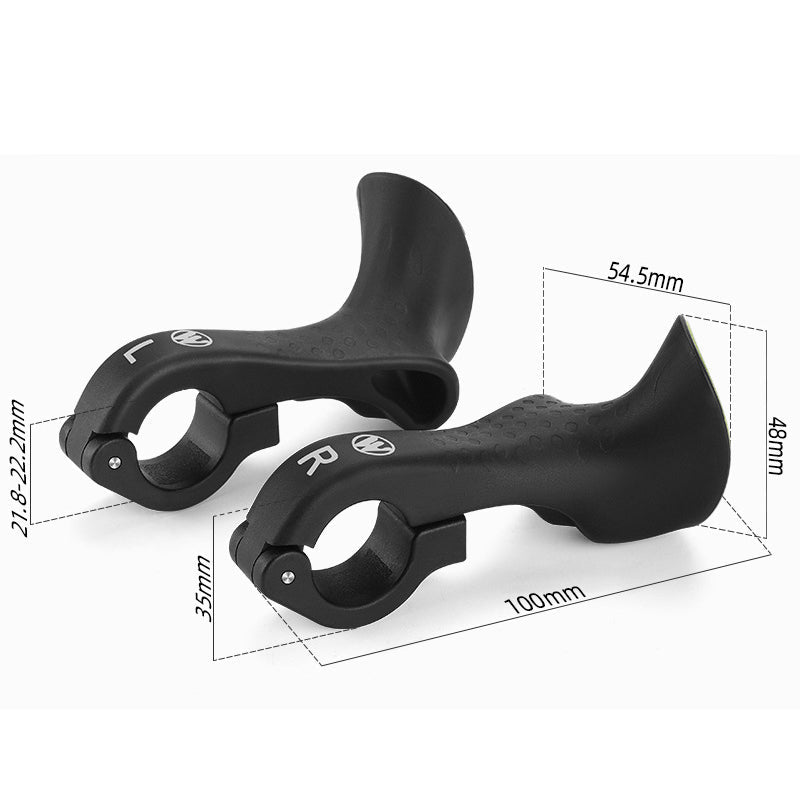 "Ergonomiska svarta cykelhandtag med säker O-form, perfekt för smärtfri cykling och enkel montering."