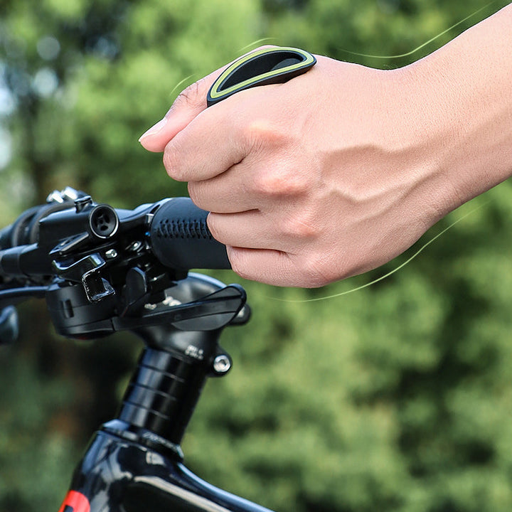 "Ergonomiska svarta cykelhandtag med säker O-form, perfekt för smärtfri cykling och enkel montering."