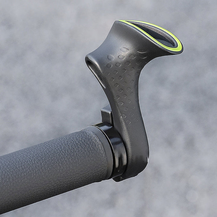 "Ergonomiska svarta cykelhandtag med säker O-form, perfekt för smärtfri cykling och enkel montering."