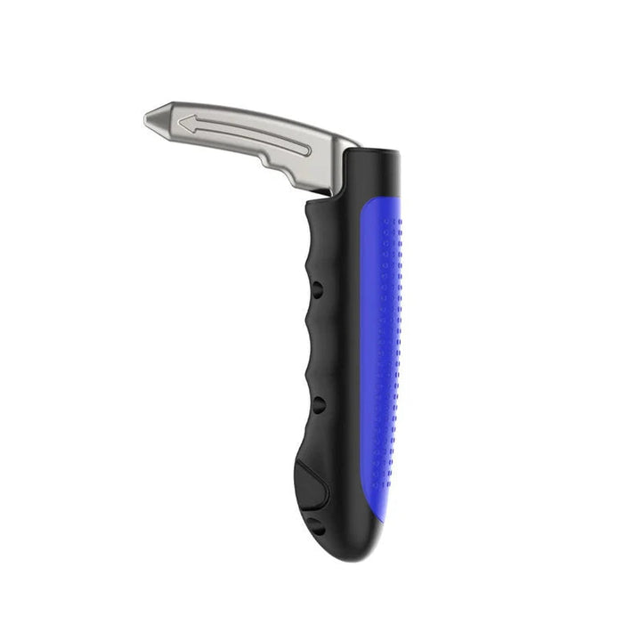 "Ergonomiskt bilhandtag, robust aluminiumlegering, orange och blå för enkel in- och urstigning, säker bilaccessoar."