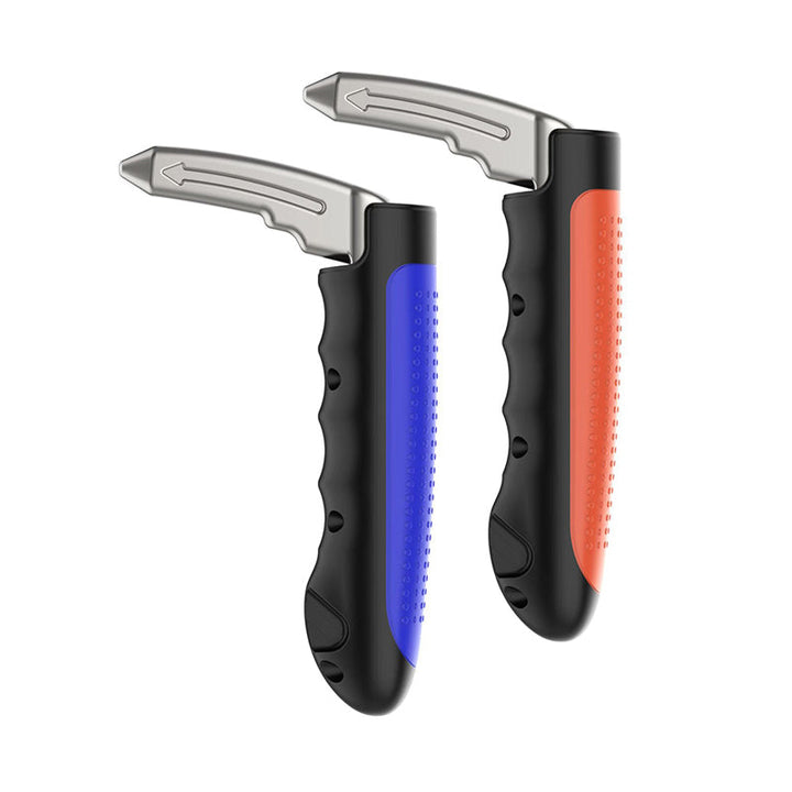 "Ergonomiskt bilhandtag, robust aluminiumlegering, orange och blå för enkel in- och urstigning, säker bilaccessoar."