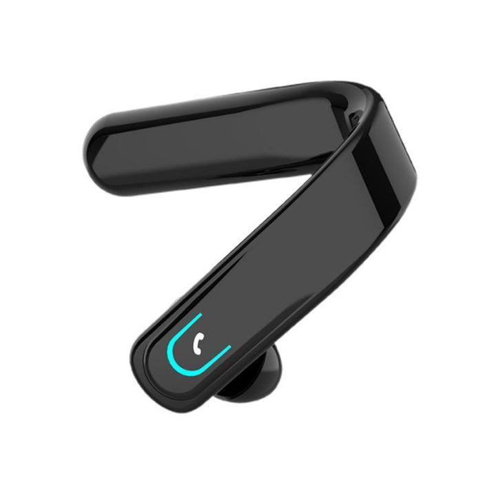 "Ergonomiskt Bluetooth-headset för sport, sitter säkert bakom örat, perfekt för träning och utomhusaktiviteter."