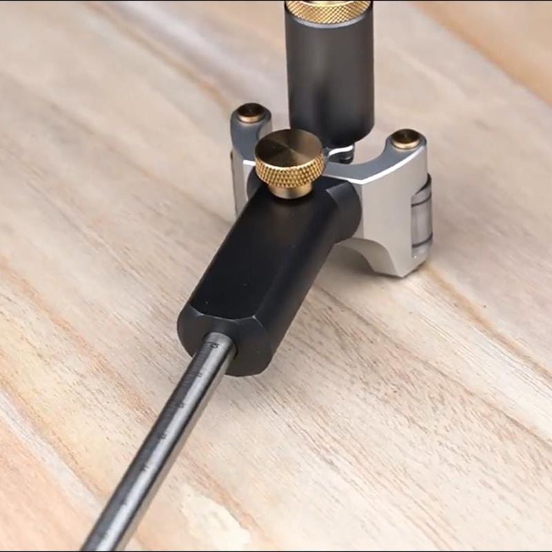 "Ergonomiskt träbearbetningsverktyg med rostfri stålrulle, aluminiumlegering, skala, linjära och cirkulära funktioner"