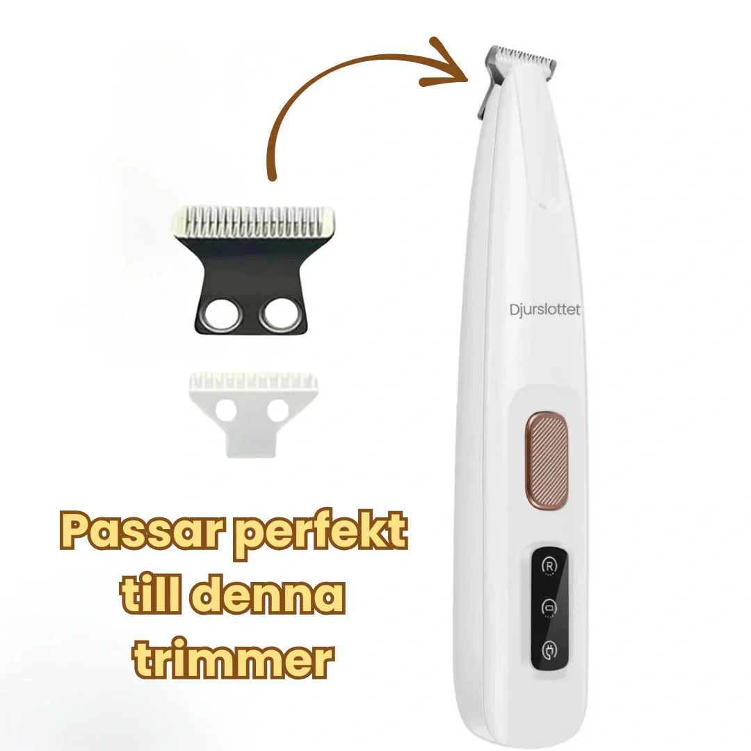 Reservblad i rostfritt stål till Silvetti tasstrimmer. För effektiv och säker tassvård hos husdjur.