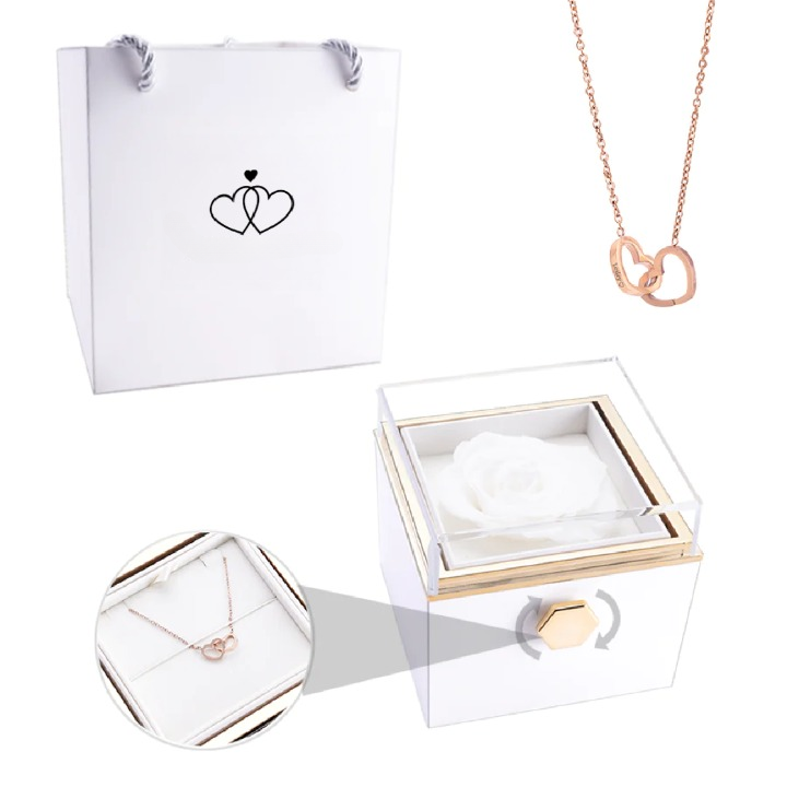 Evig ros & personligt halsband i guld. En exklusiv present för den du älskar.