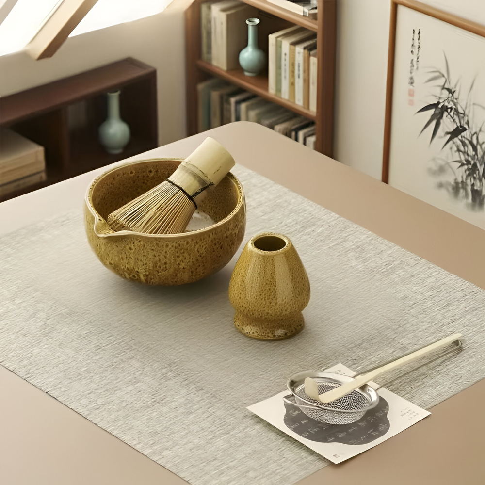 Lyxigt japanskt matcha teset, 5 exklusiva delar för en äkta teupplevelse i ditt hem. Handgjord design.