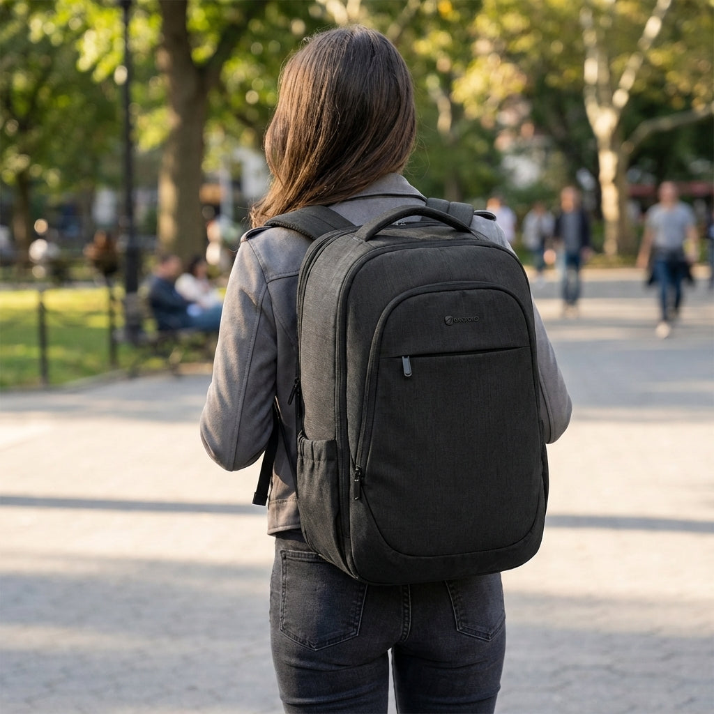 Expanderbar ryggsäck för resor & skola med laptopfack. Smart förvaring, perfekt som skol- eller reseryggsäck.