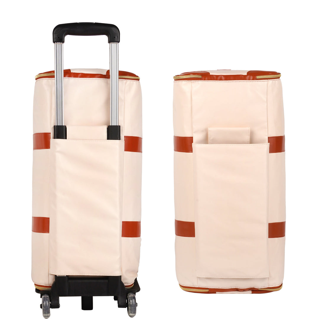 Unisex fällbar resebag med hjul, stilren & funktionell för alla resenärer.