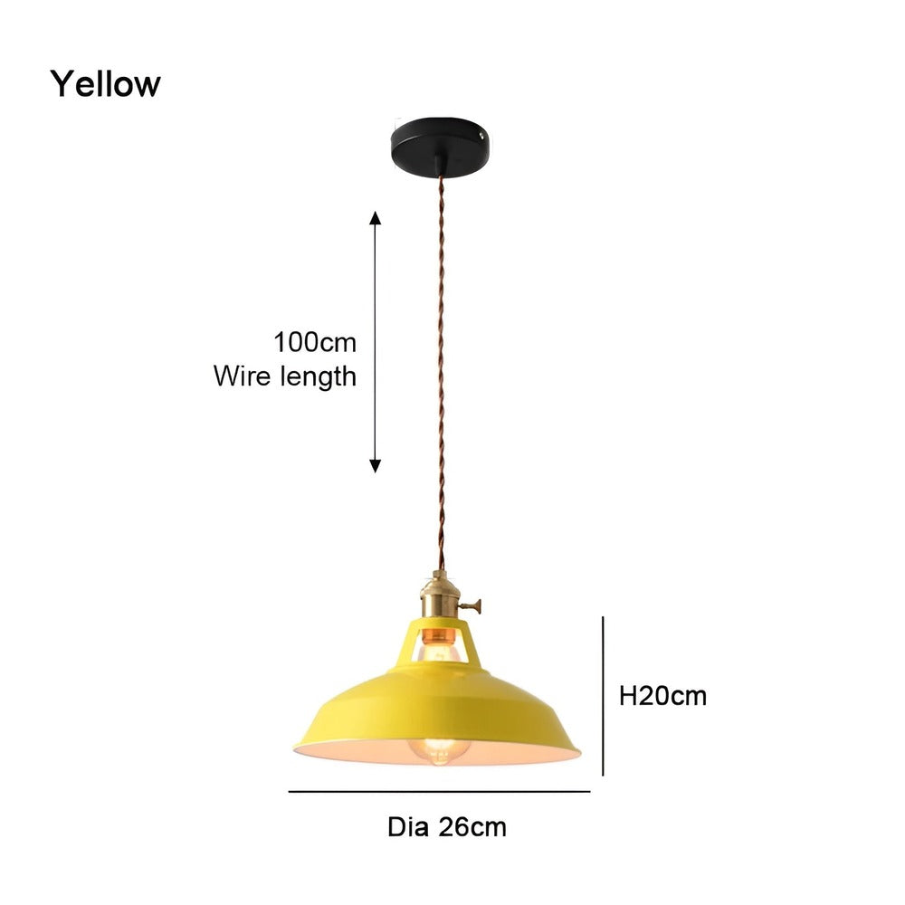Färgglad taklampa i LED, industriell charm, stilren pendellampa för köket.