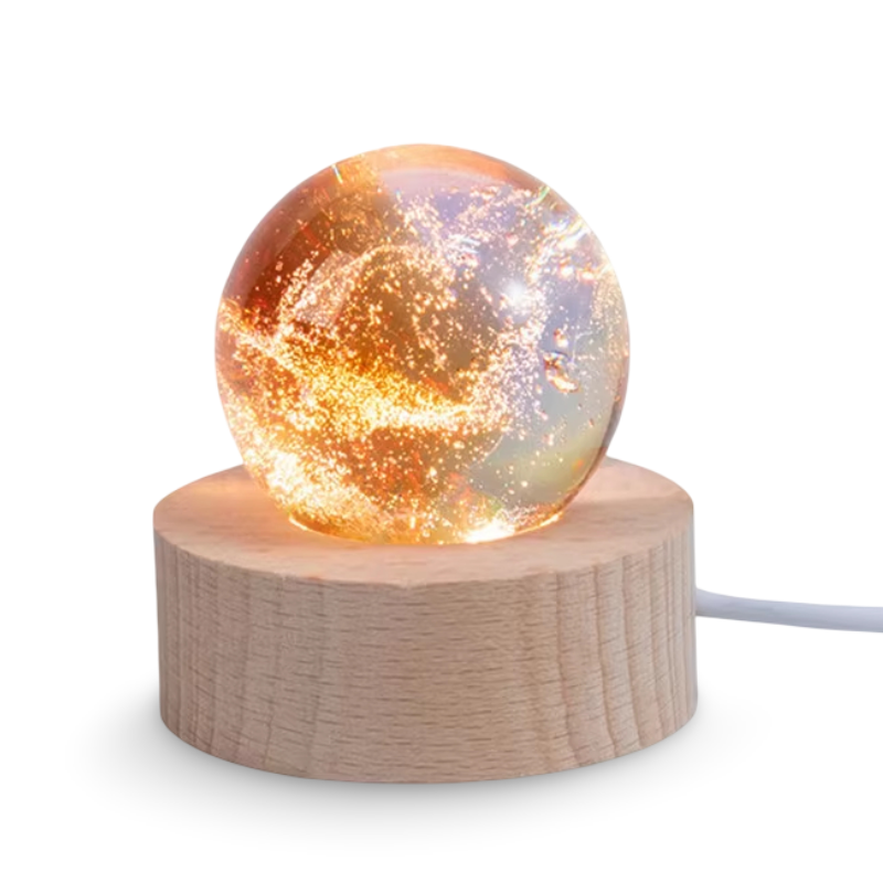 Glaskulor LED-lampa med 7 färger. Modern design, stämningsfullt ljus för hemmet. En avslappnande nattlampa.