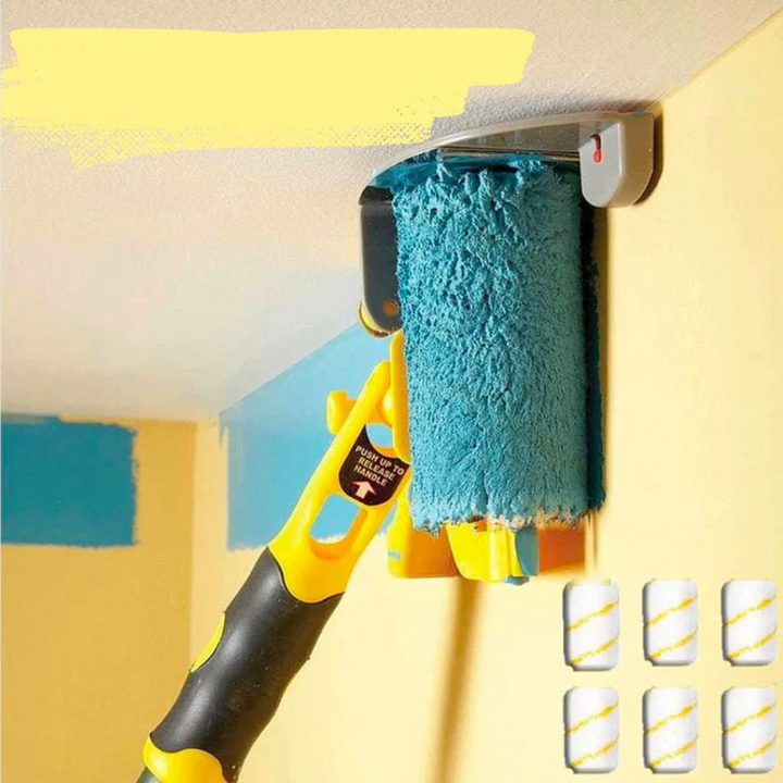 Färgrulle med kantguide för perfekt precisionsmålning av kanter. Enkelt målarverktyg för DIY & renovering.