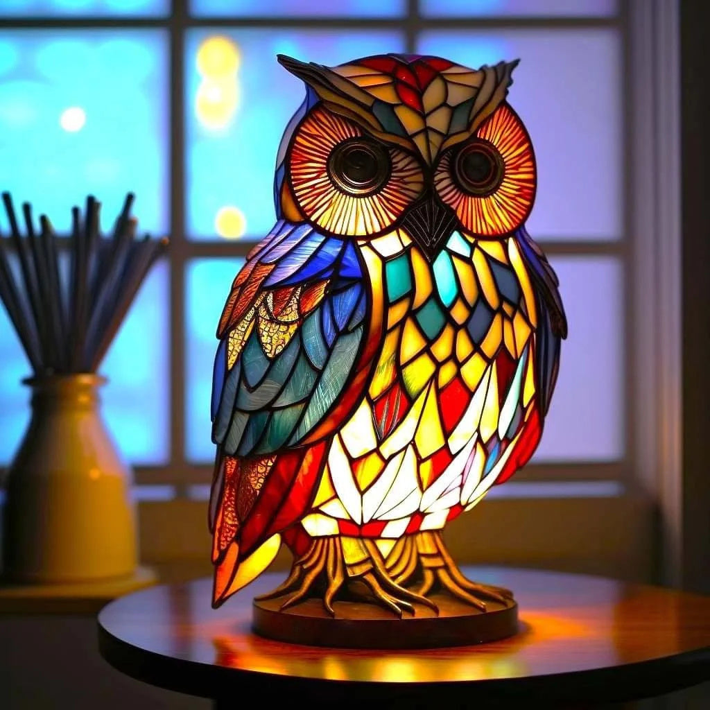 Färgstark VitraGlow handgjord glasdekoration med djurdesign, perfekt som konstnärlig bords- eller fönsterdekoration.