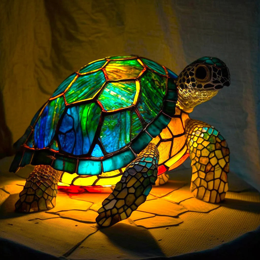 Handgjord konst för hemmet: färgstark VitraGlow glasdekoration, perfekt som bords- eller fönsterdekoration.