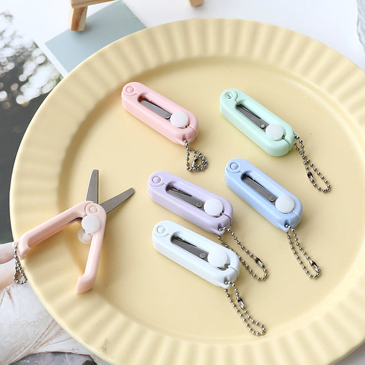 "Fällbar, bärbar sax i rostfritt stål för resor, hopfälld och öppen, olika färger, DIY verktyg, kompakt design"