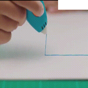 "Färgglad 3D-utskriftspenna mot vit bakgrund, lätt och portabel för kreativa projekt hos barn och vuxna."