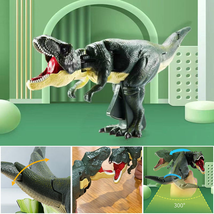 "Färgglad dinosaurieleksak med bitfunktion för barn, interaktiva rörelser, ideal för fantasifull lek för barn 3 år+"