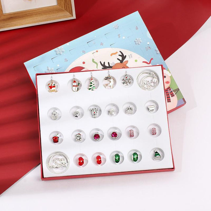 "Färgglad DIY armband adventskalender för tjejer, med varje dag en ny berlock, nickelfritt och anpassningsbart armband."