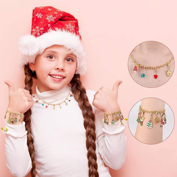 "Färgglad DIY armband adventskalender för tjejer, med varje dag en ny berlock, nickelfritt och anpassningsbart armband."