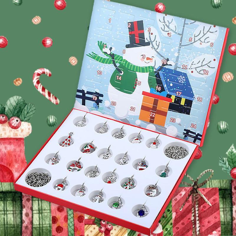 "Färgglad DIY armband adventskalender för tjejer, med varje dag en ny berlock, nickelfritt och anpassningsbart armband."