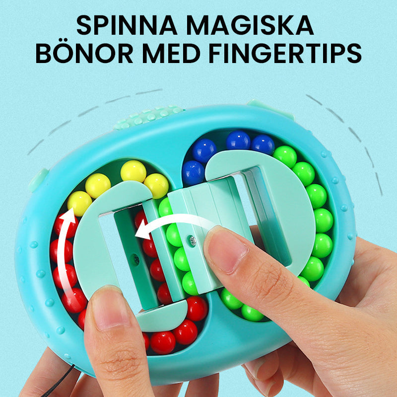 "Färgglad Magiska bönor Fidget Rubiks Kub för stressreducering, interaktiv lek med roterande bönor för barn och vuxna"