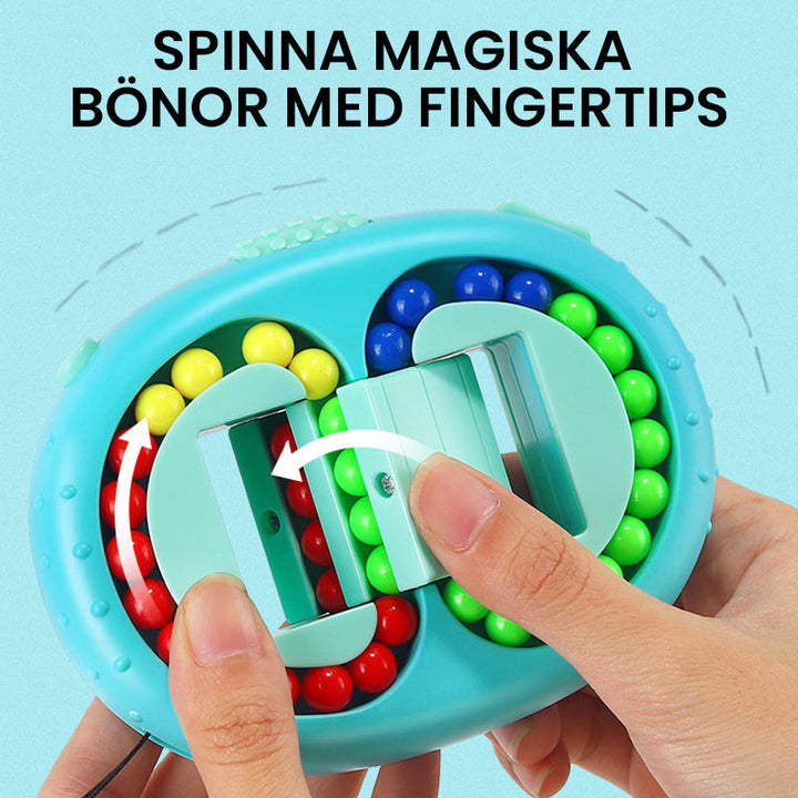 "Färgglad Magiska bönor Fidget Rubiks Kub för stressreducering, interaktiv lek med roterande bönor för barn och vuxna"