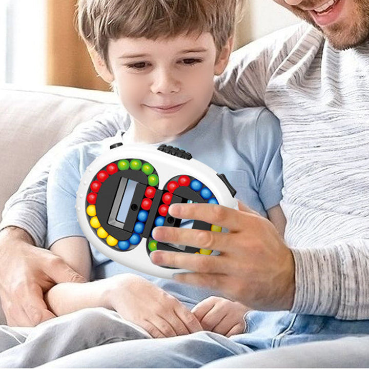 "Färgglad Magiska bönor Fidget Rubiks Kub för stressreducering, interaktiv lek med roterande bönor för barn och vuxna"