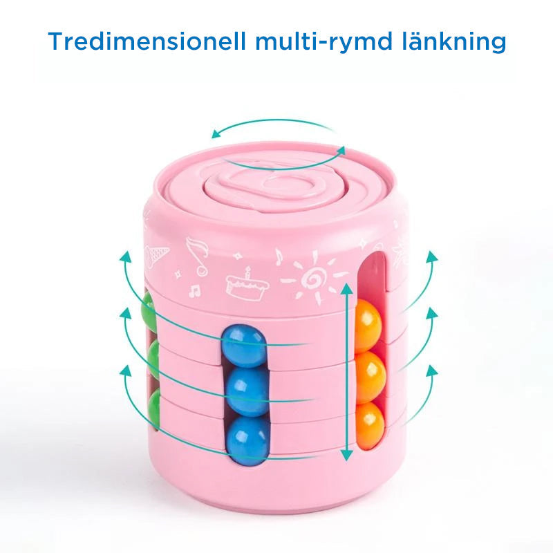 "Färgglad magiska pärlor fidget kub, unik design med flera våningar och pärlor för kreativitet och stresslindring."