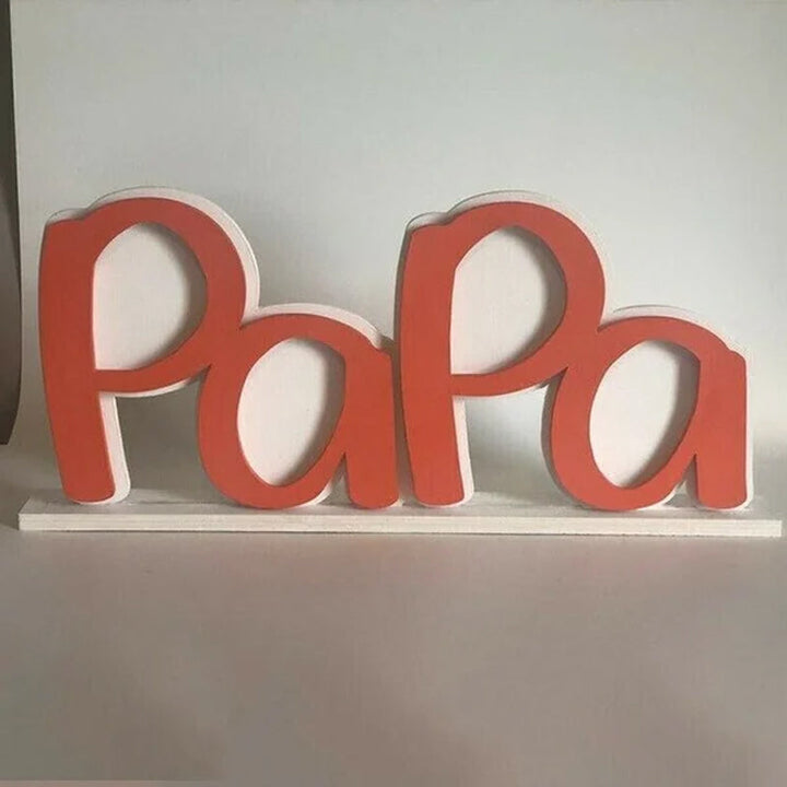 "Färgglad pappa tavelram i trä med rörande inskriptioner, perfekt present för fars dag eller födelsedag."