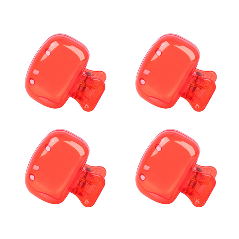 "Färgglad plasttandborstskyddshylsa, set med fem olika färger: transparent, blå, röd, grön, rosa. Idealisk för resor."