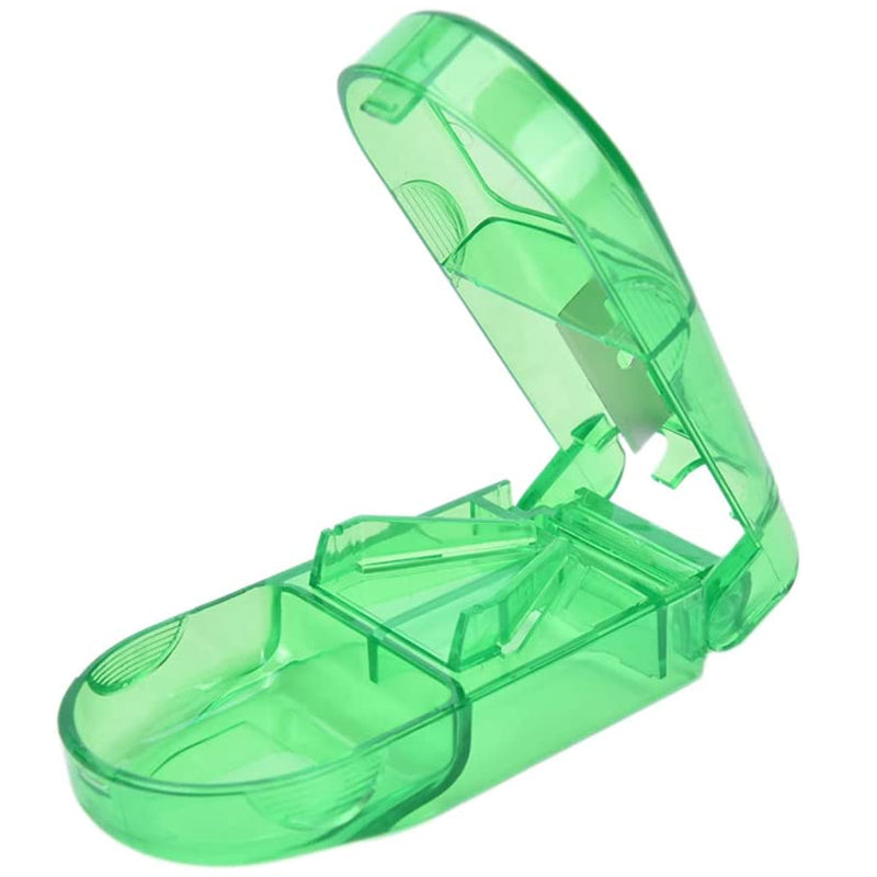 "Färgglad portabel pilleravskärar-organisatör med flera fack, ergonomisk design för enkel medicinhantering, hälsa och välbefi