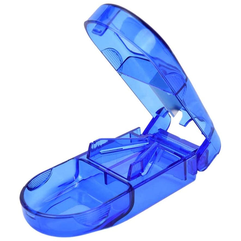 "Färgglad portabel pilleravskärar-organisatör med flera fack, ergonomisk design för enkel medicinhantering, hälsa och välbefi