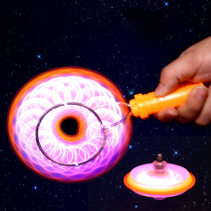 "Färgglad retro magnetisk LED gyro leksak snurrar med hypnotiserande effekter för barn och vuxna."