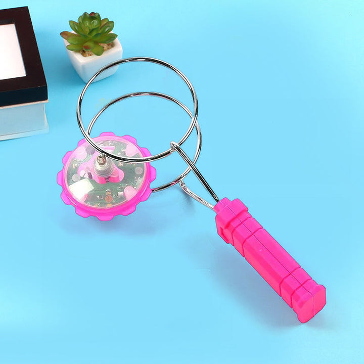 "Färgglad retro magnetisk LED gyro leksak snurrar med hypnotiserande effekter för barn och vuxna."