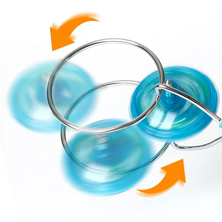 "Färgglad retro magnetisk LED gyro leksak snurrar med hypnotiserande effekter för barn och vuxna."