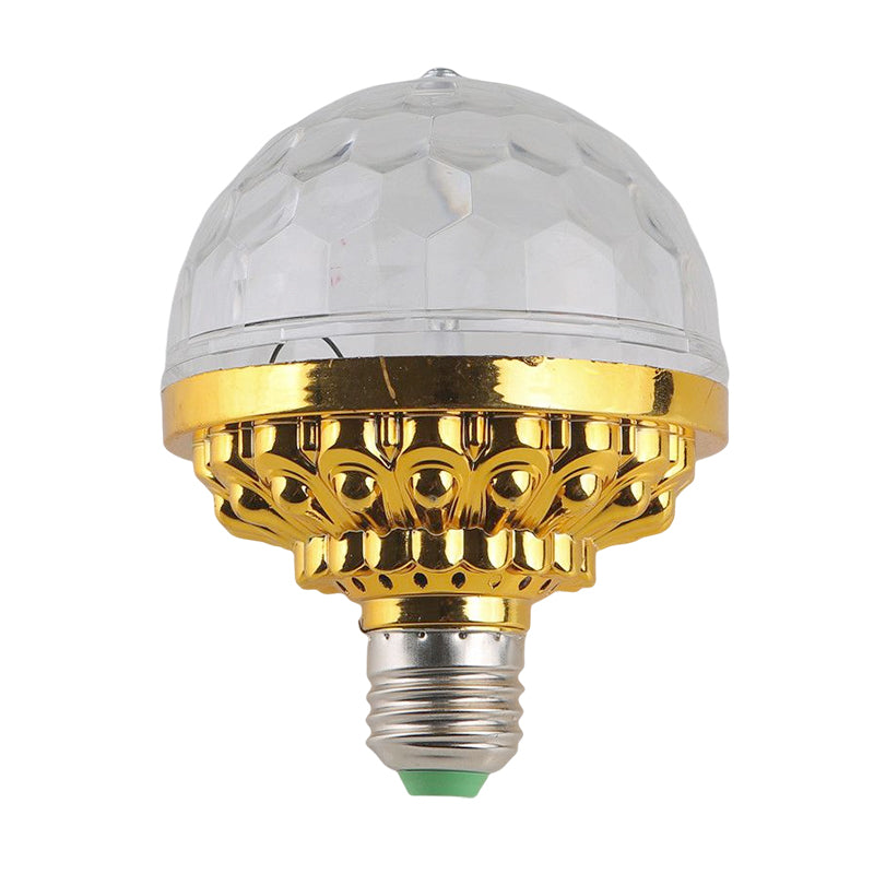 "Färgglad roterande LED-bolljus, skapar festligt ljusspel på väggar och tak, perfekt som dekorativ belysning."