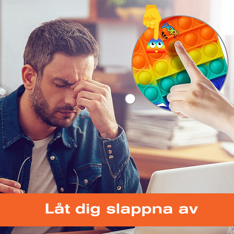 "Färgglad silikon fidget klämleksak för stressavlastning, poppande ljud och avslappnande känsla, idealisk för alla åldrar."