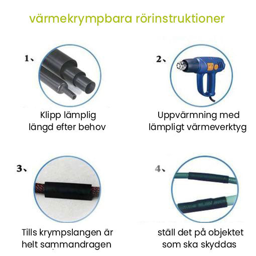 "Färgglad värmekrympbar rörsats i polyolefin, idealisk för elektrisk isolering och skydd, 280 delar i olika storlekar."