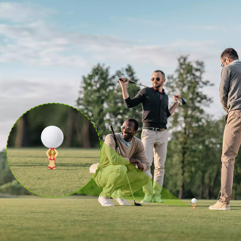 Färgglada bikini golfpeggs i plast, 7.5 cm, för kvinnor; gör golf spelet roligt. 6 olika färger, lätt och hållbart tilbehör.